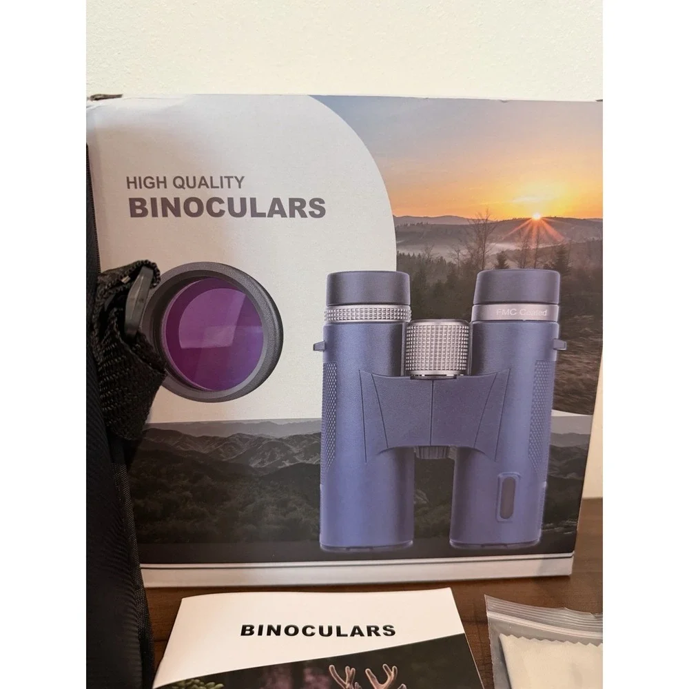 12x42 Binoculars Professional Hd Telescope Powerful Long Range Waterproof BAK-4
